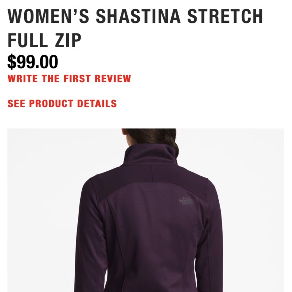 Women’s North Face Shastina Stretch Full Zip
